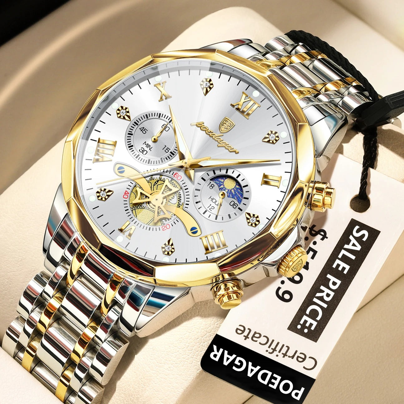 POEDAGAR Luxury Men Watch