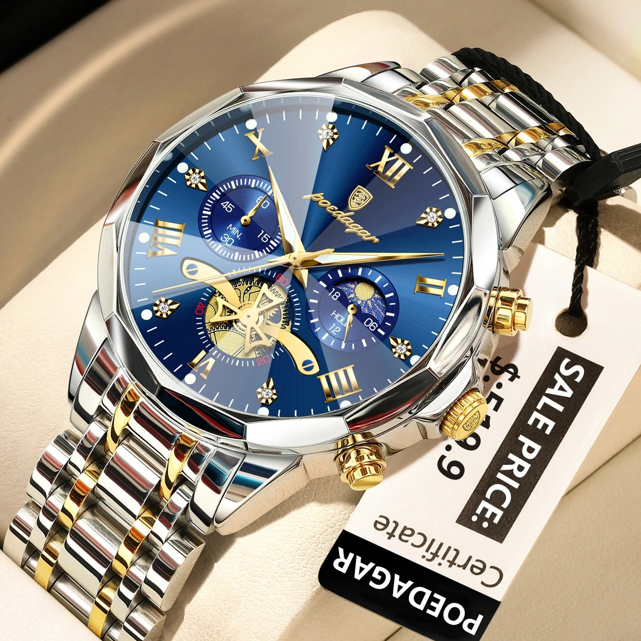 POEDAGAR Luxury Men Watch