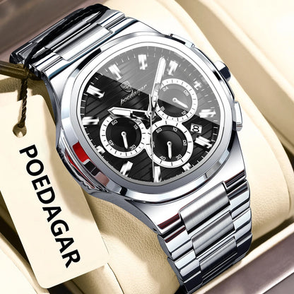 POEDAGAR Business Man Wristwatch