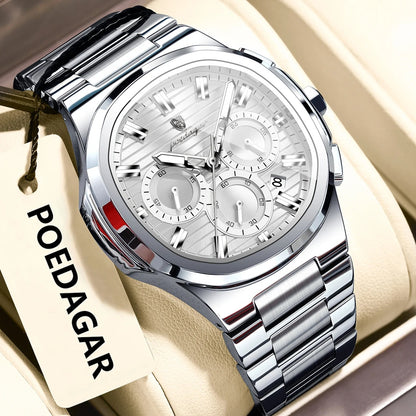POEDAGAR Business Man Wristwatch