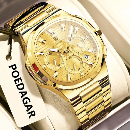 POEDAGAR Business Man Wristwatch