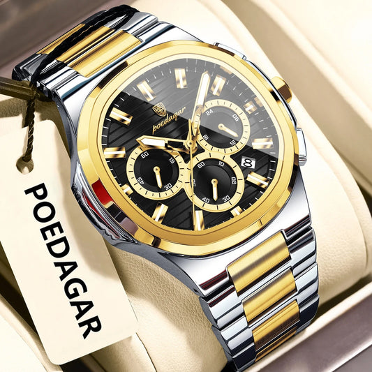 POEDAGAR Business Man Wristwatch