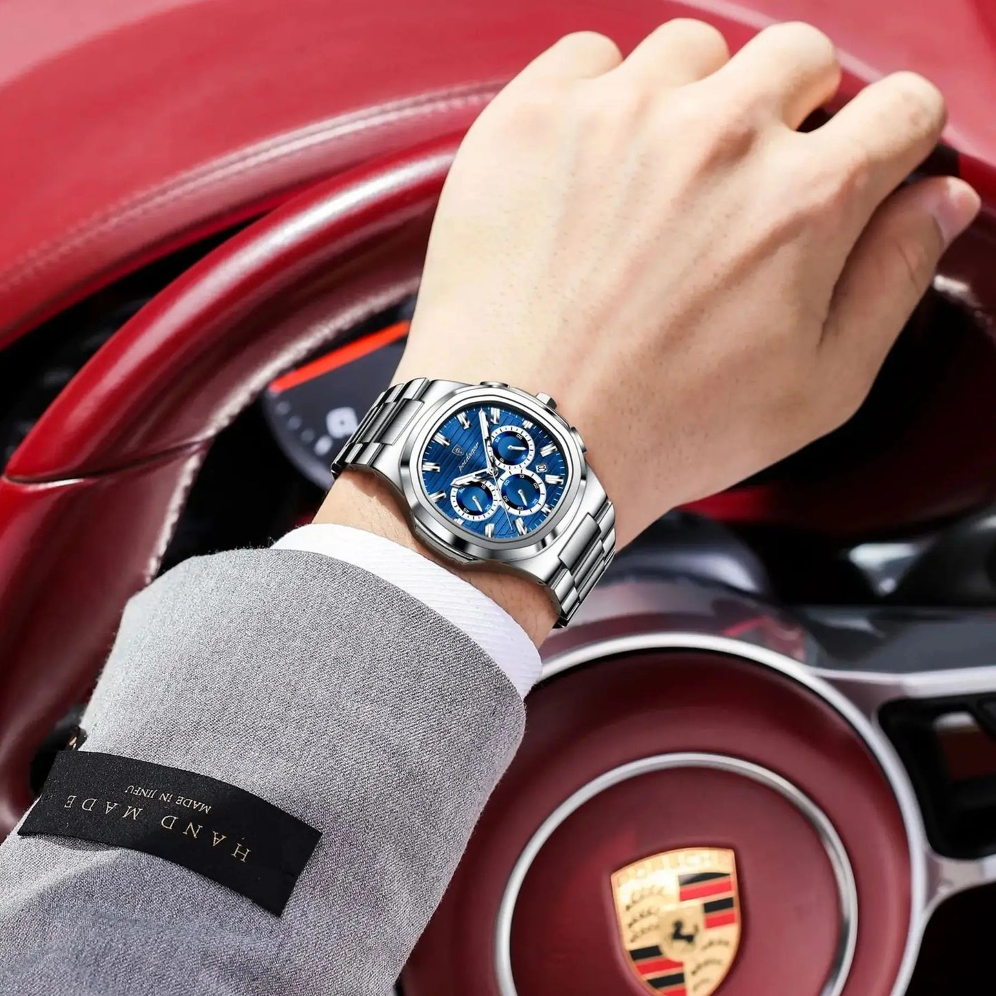 POEDAGAR Business Man Wristwatch