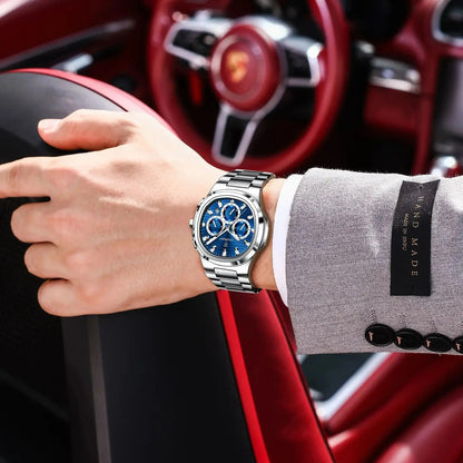 POEDAGAR Business Man Wristwatch